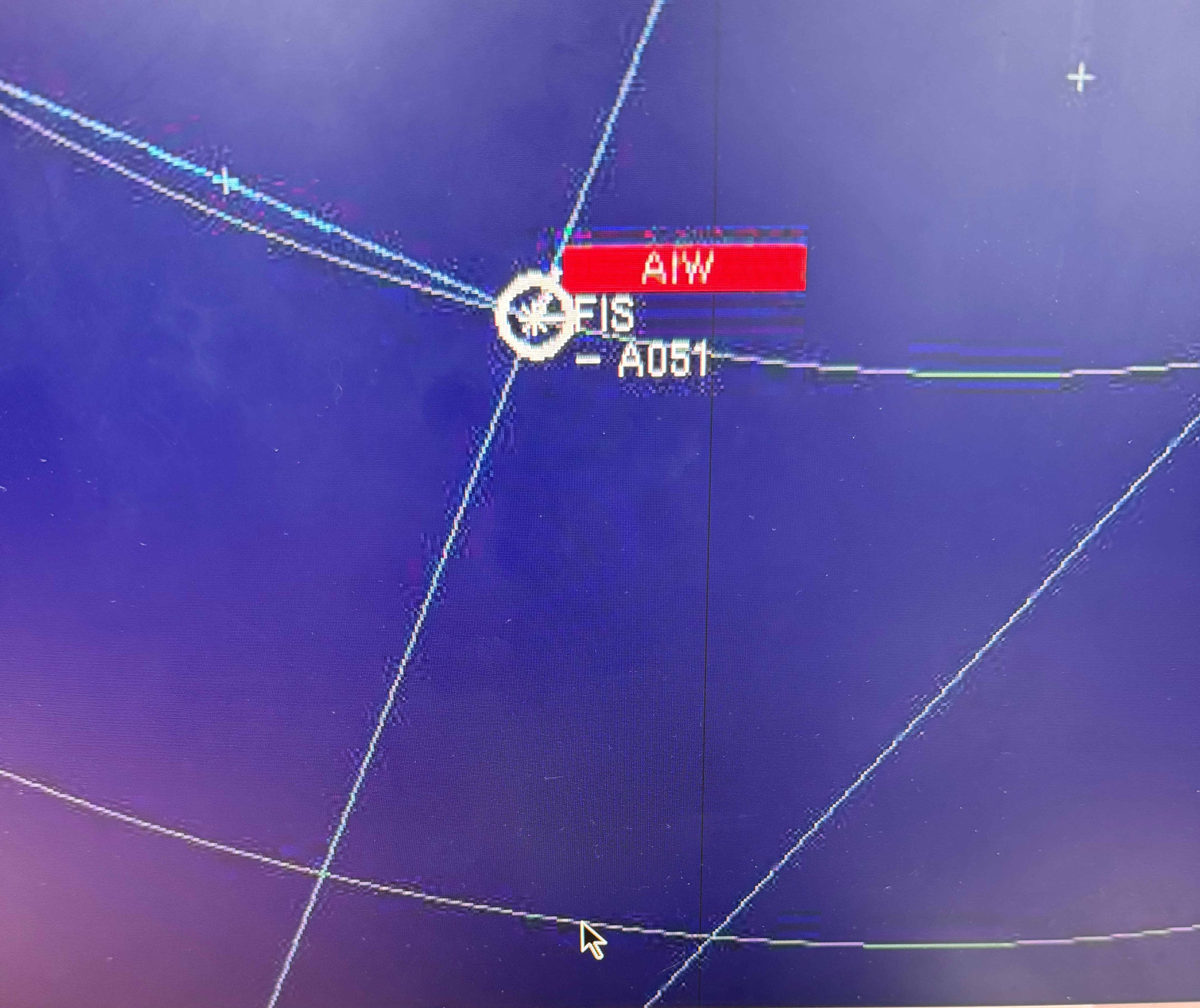 GTAPS radar display showing alleged infringement at SE corner of Solent CTA8